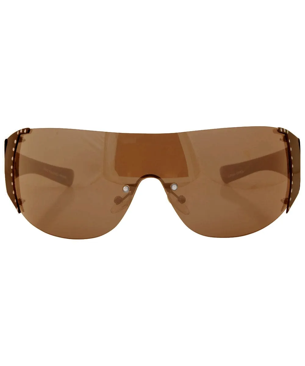 BOMB Brownze Shield Sunglasses sold by Giant Vintage product image thumbnail 3