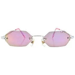 GNARLY Flash Pink Rimless Sunglasses sold by Giant Vintage