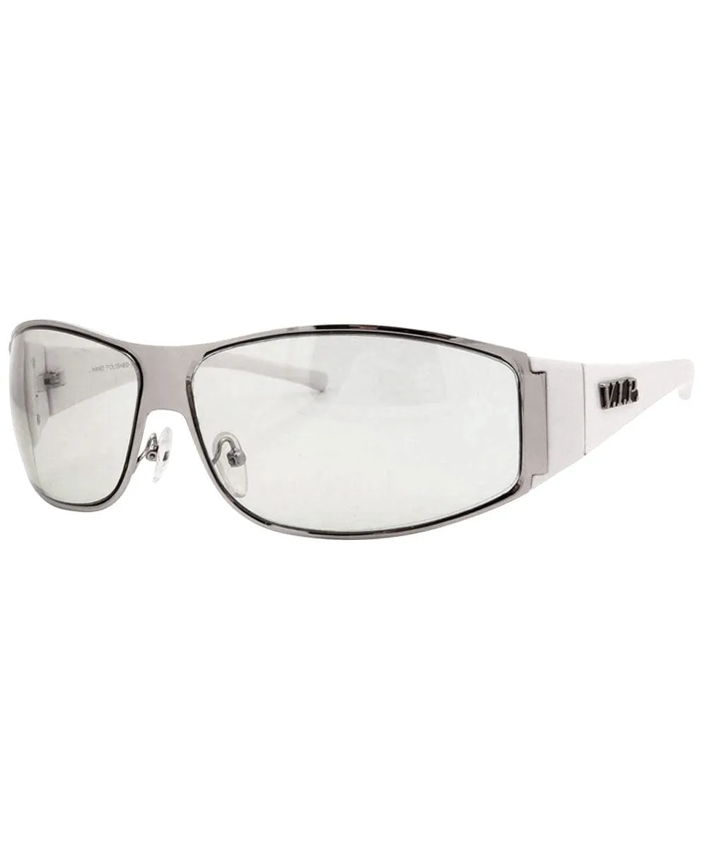 SPANGLISH White/Flash Sexy Y2K Wrap Sunglasses sold by Giant Vintage product image thumbnail 3