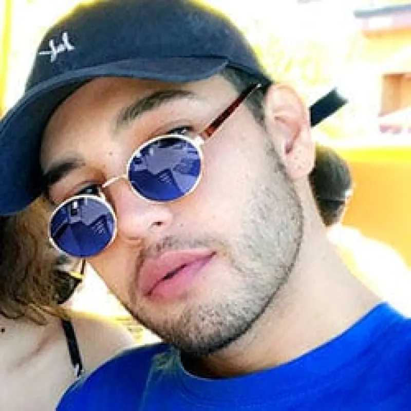 HAYSI Blue/Gold Oval Sunglasses sold by Giant Vintage