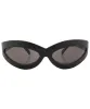 BANDITO Matte Black Fashion-Forward Sunglasses sold by Giant Vintage