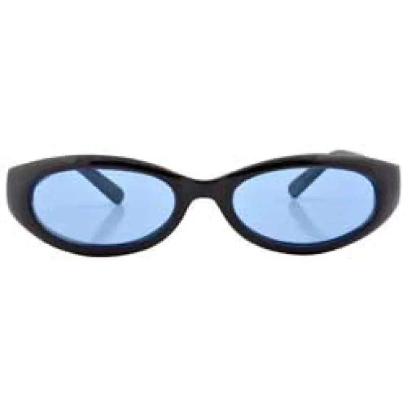 HUGGLE Black/Blue Oval Sunglasses sold by Giant Vintage