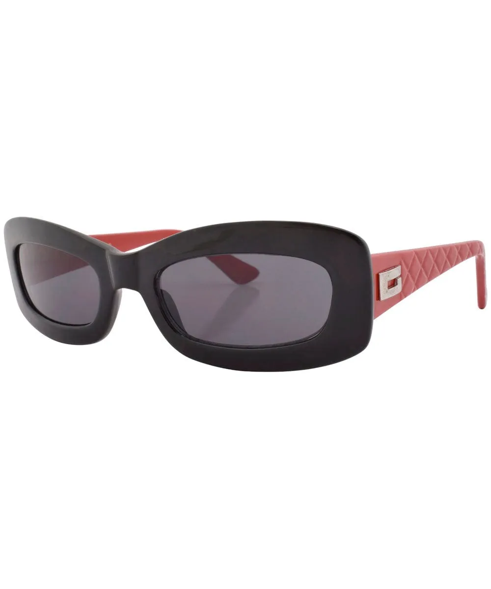 STONES Black/Red Square Sunglasses sold by Giant Vintage