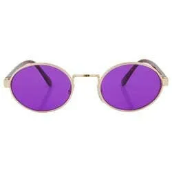 HAYSI Purple/Gold Oval Sunglasses sold by Giant Vintage