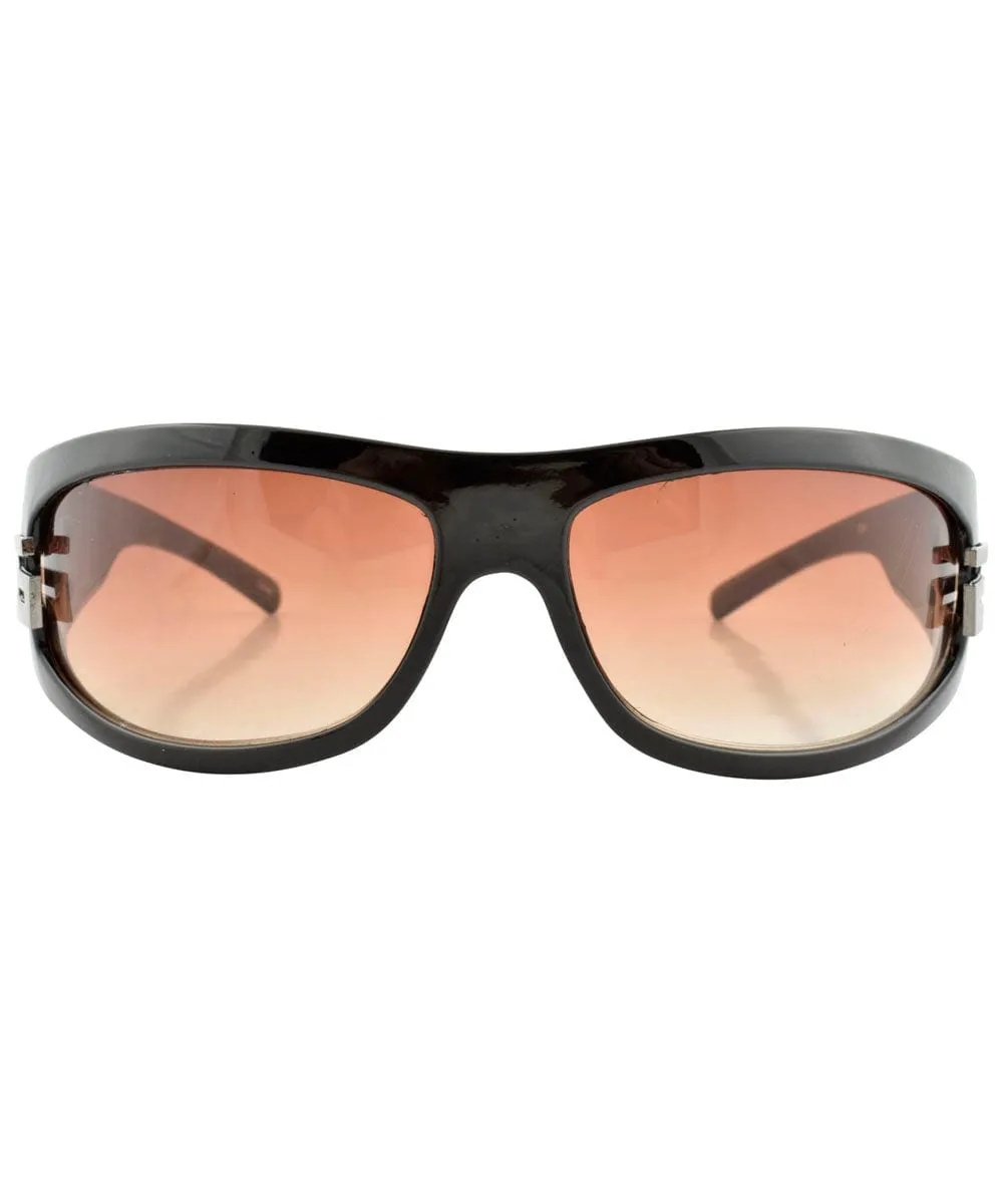 VISIBLE Black/Amber Oversized Sunglasses sold by Giant Vintage product image thumbnail 3