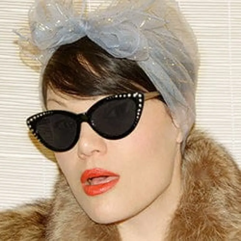 BLINK Black Cat-Eye Sunglasses sold by Giant Vintage