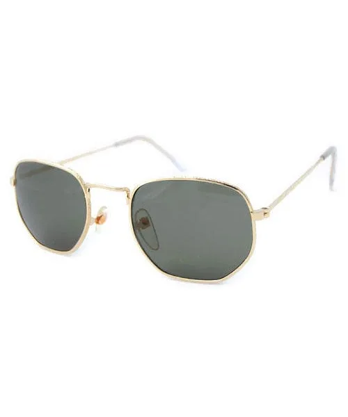 PENN Gold Square Hippie Sunglasses sold by Giant Vintage product image thumbnail 2