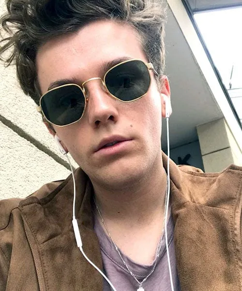 PENN Gold Square Hippie Sunglasses sold by Giant Vintage product image thumbnail 3