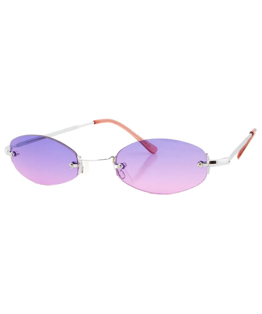 SYLVIAN Purple/Pink Rimless Sunglasses sold by Giant Vintage product image thumbnail 2