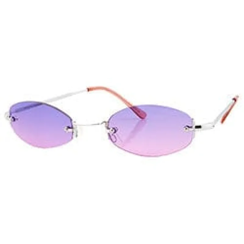 SYLVIAN Purple/Pink Rimless Sunglasses sold by Giant Vintage