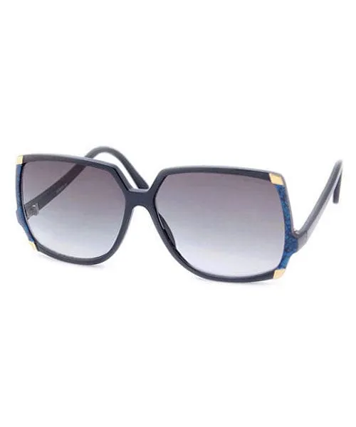 SCRUMPTIOUS Black/Blue Oversized Sunglasses sold by Giant Vintage product image thumbnail 2