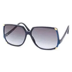 SCRUMPTIOUS Black/Blue Oversized Sunglasses sold by Giant Vintage