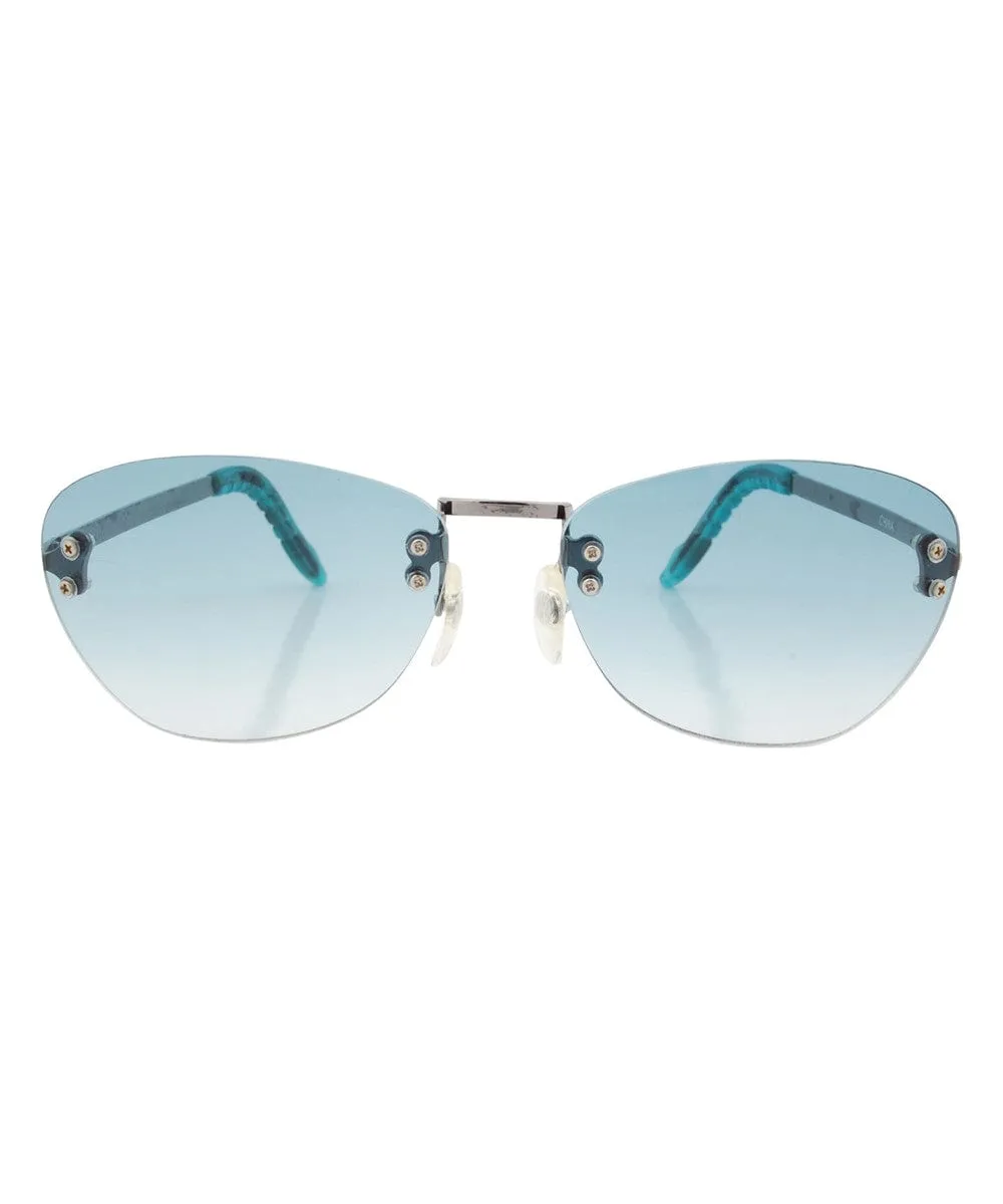 DOLLS Green Rimless Sunglasses sold by Giant Vintage product image thumbnail 3