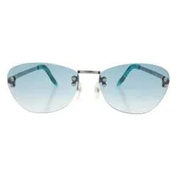 DOLLS Green Rimless Sunglasses sold by Giant Vintage