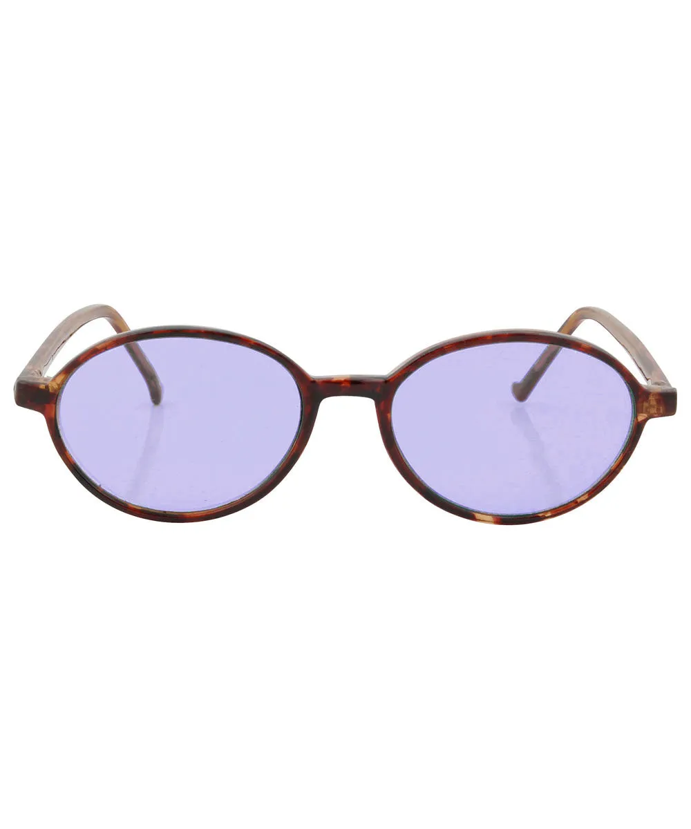 CARTER Demi/Purple Oval Sunglasses sold by Giant Vintage product image thumbnail 3