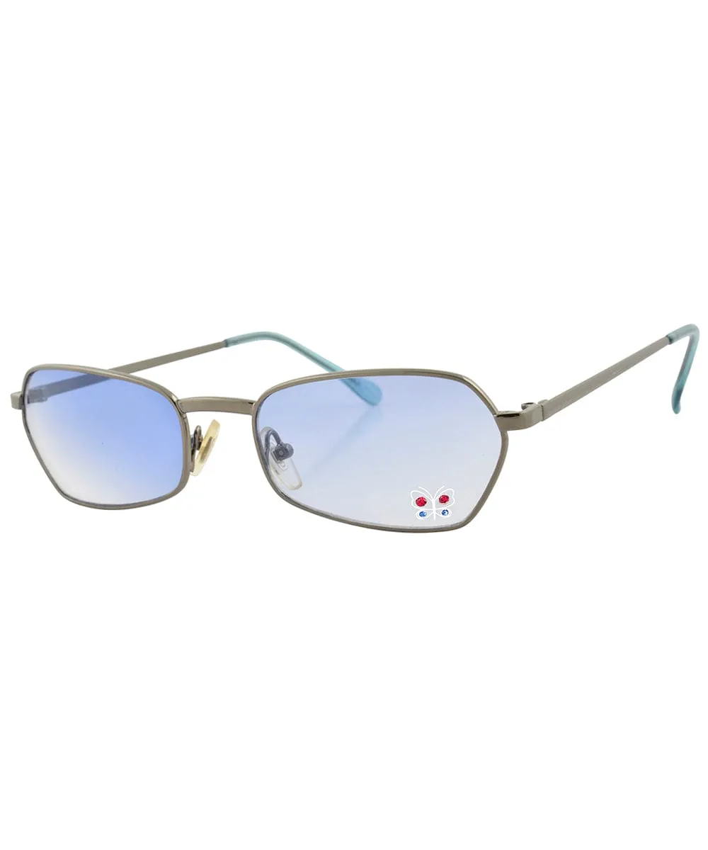 T.Y.V.M. Blue/Butterfly Rimless Sunglasses sold by Giant Vintage product image thumbnail 2