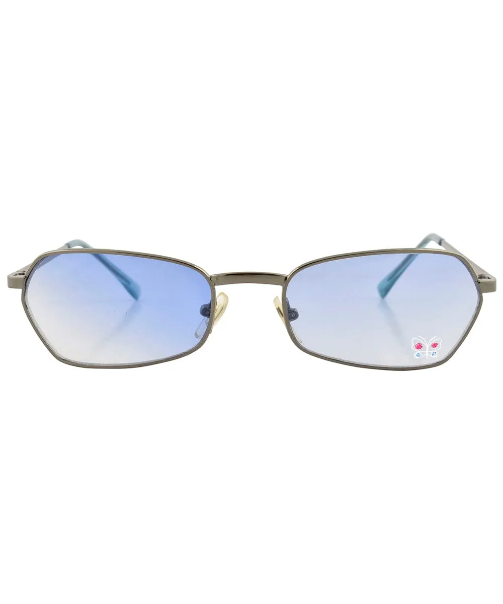 T.Y.V.M. Blue/Butterfly Rimless Sunglasses sold by Giant Vintage product image thumbnail 3