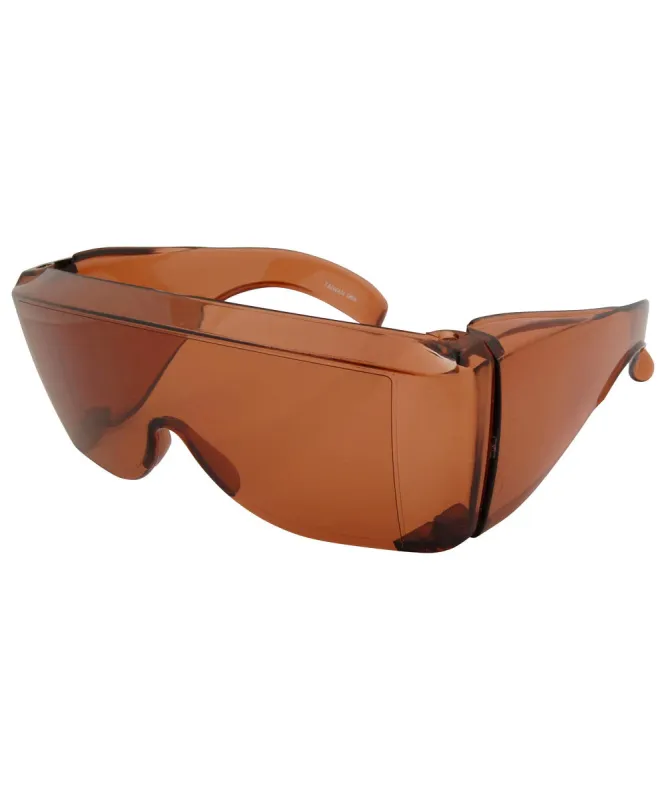 DEETS Brown Shield Sunglasses sold by Giant Vintage