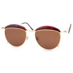 TODAY Tortoise Gold/Brown Victorian Sunglasses sold by Giant Vintage