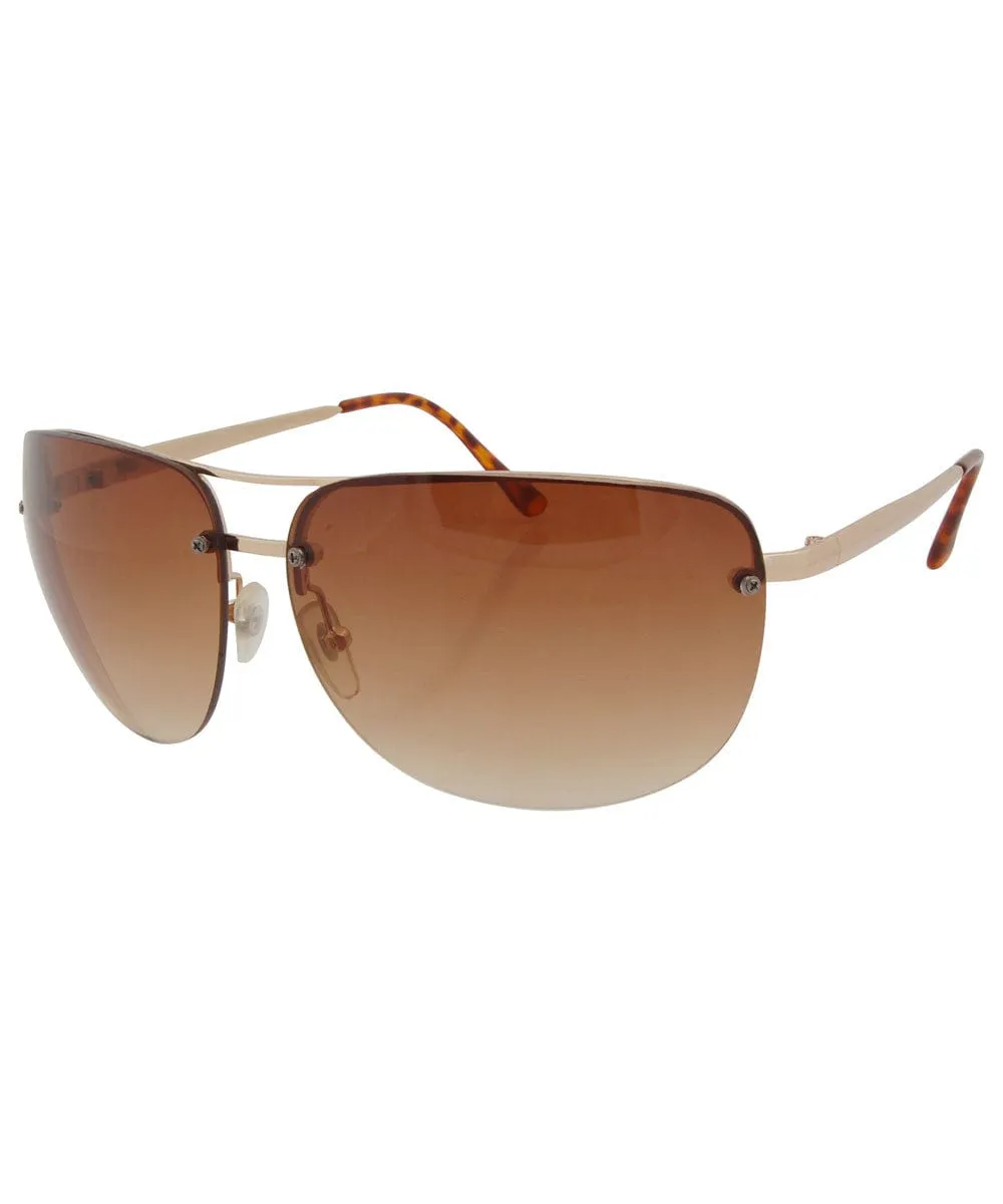 LIVE! Brown Aviator Sunglasses sold by Giant Vintage product image thumbnail 2