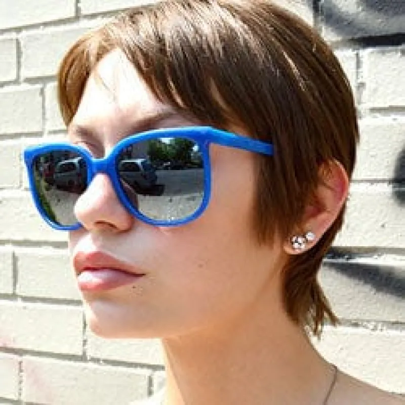WAVES Blue Womens Sunglasses sold by Giant Vintage