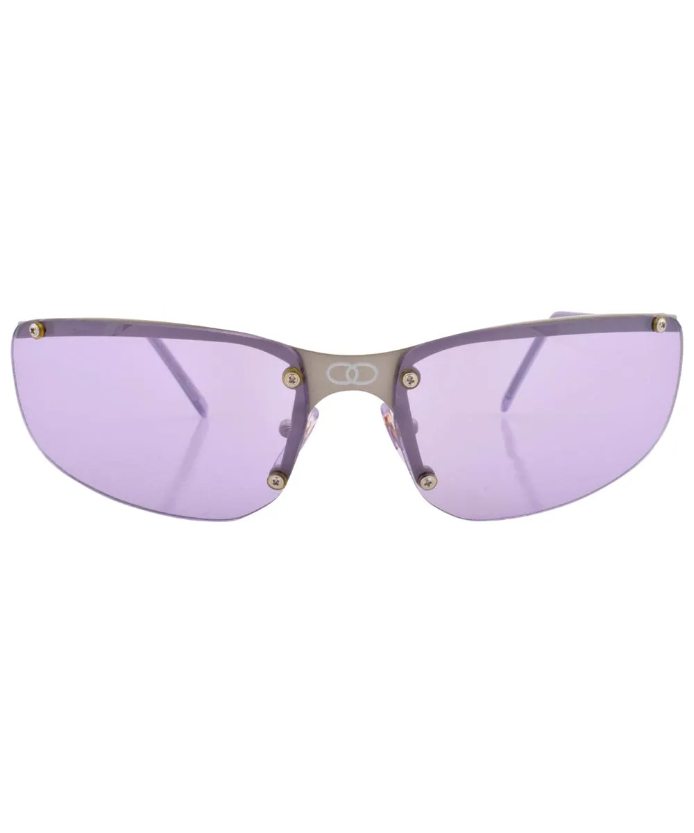 DOUBLE Purple Rimless Sunglasses sold by Giant Vintage product image thumbnail 3
