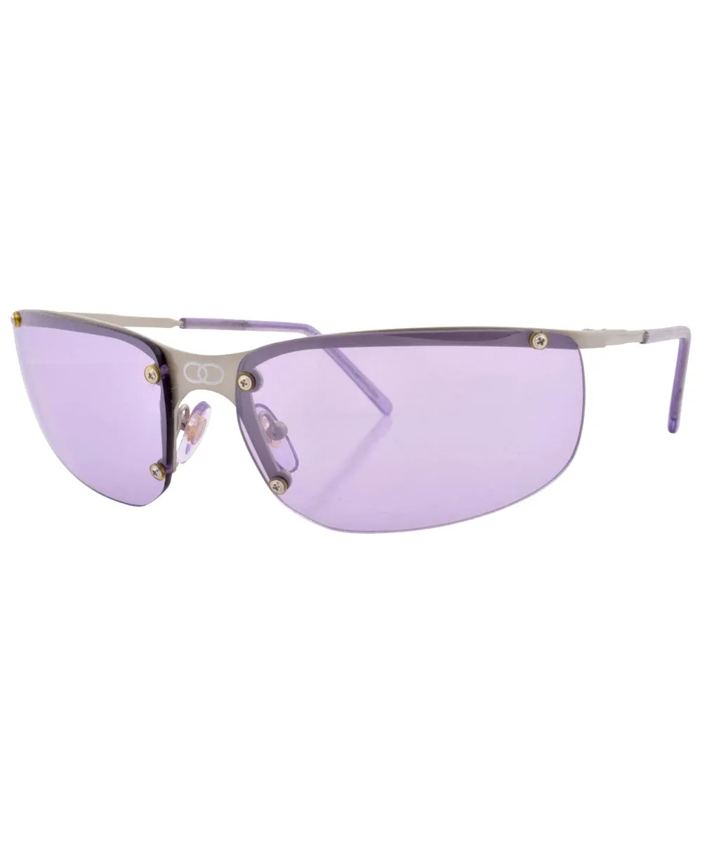 DOUBLE Purple Rimless Sunglasses sold by Giant Vintage product image thumbnail 2