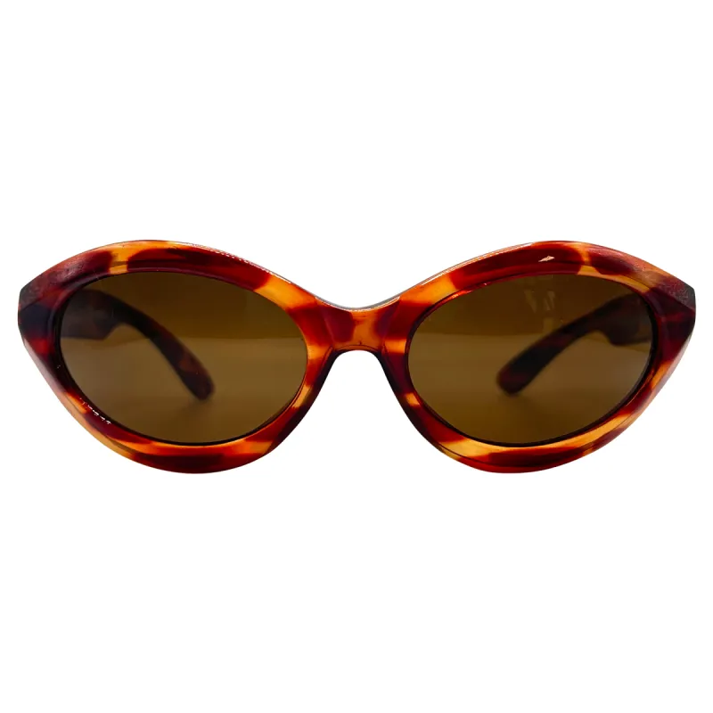 SPACED Tortoise/Brown Retro Cat-Eye Sunglasses sold by Giant Vintage