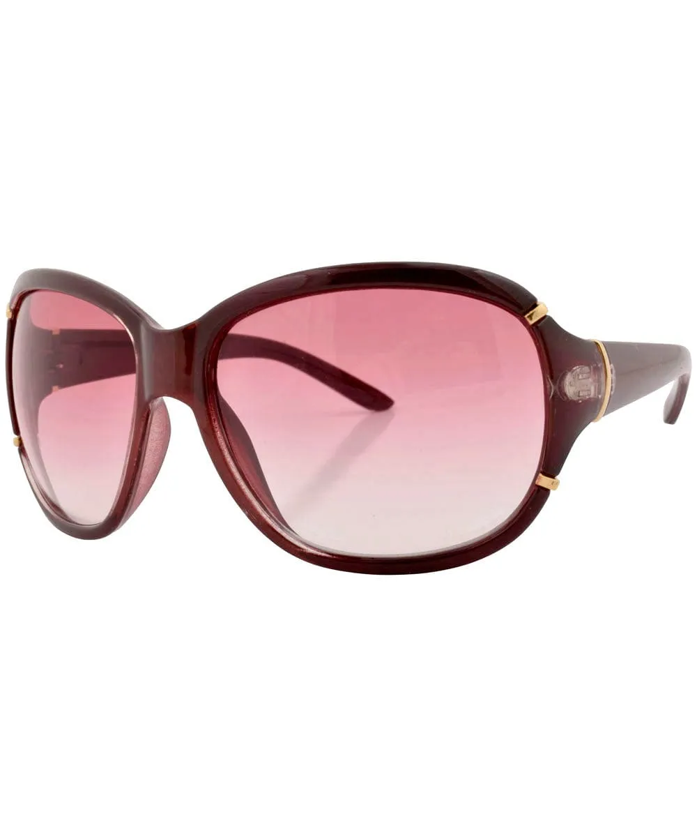 GLOBAL Bordeaux Oversized Sunglasses sold by Giant Vintage product image thumbnail 2