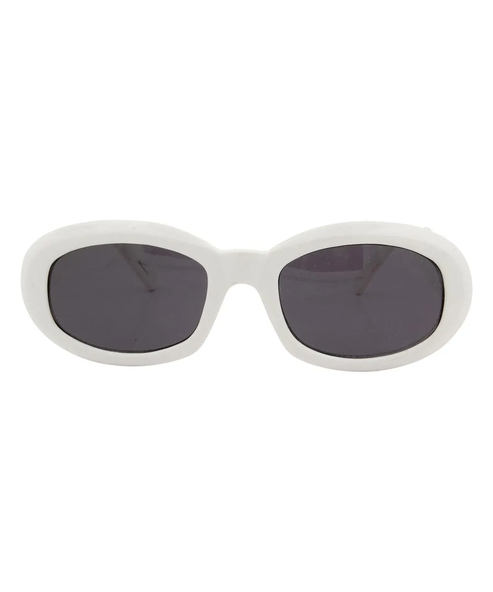 GO-GO White Oval Sunglasses sold by Giant Vintage product image thumbnail 3