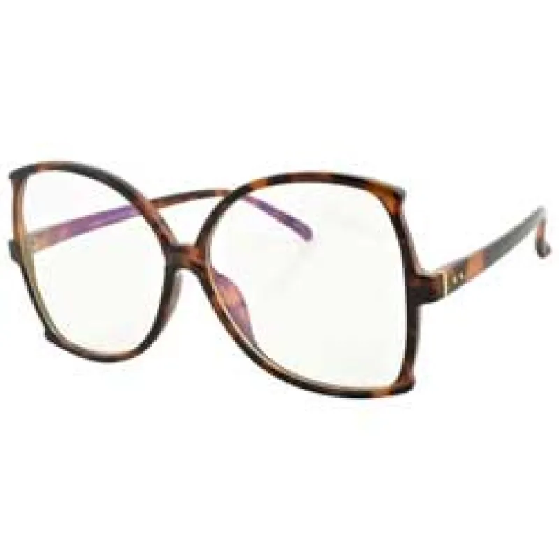 FANTASIZE Tortoise Clear Glasses sold by Giant Vintage