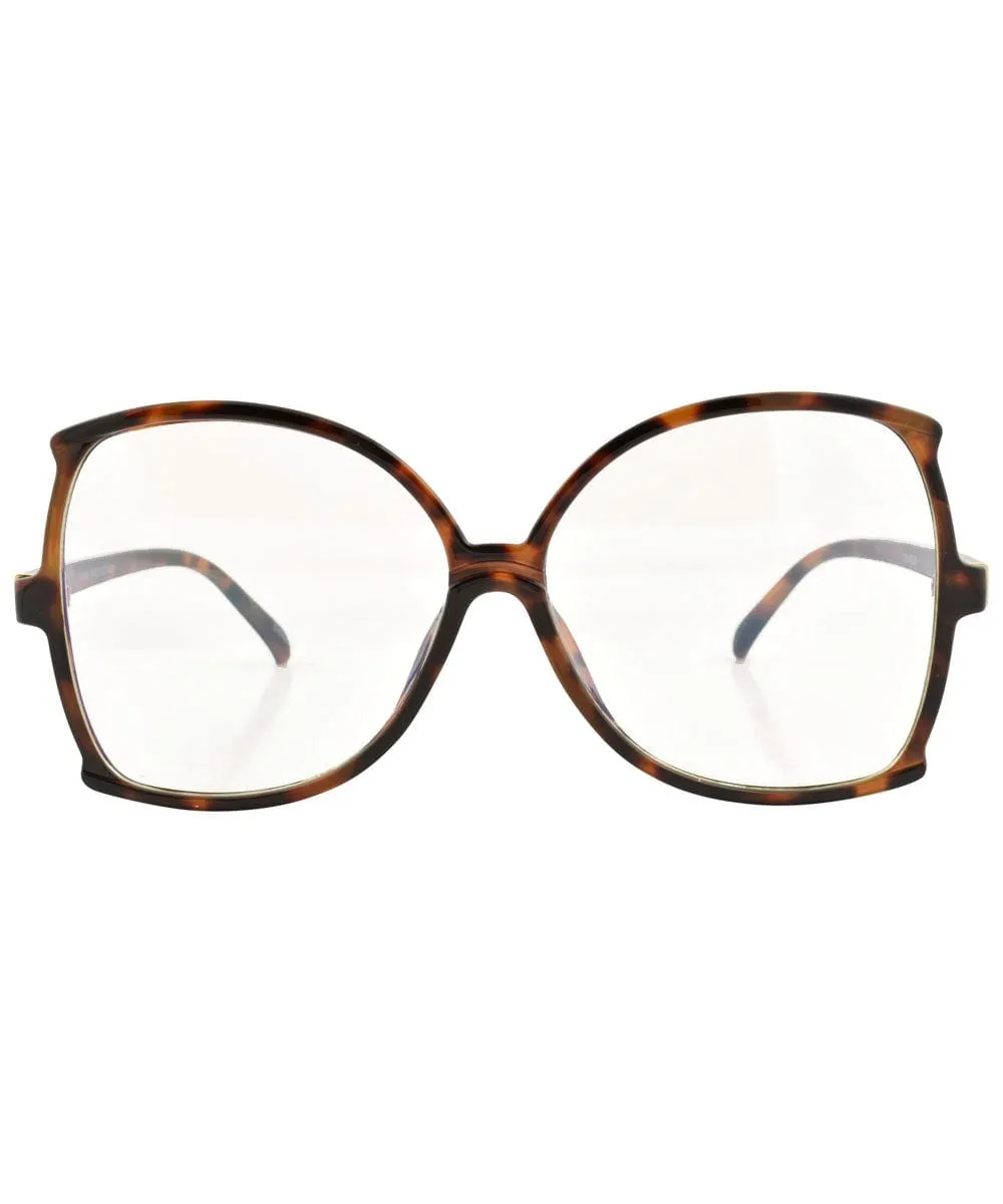 FANTASIZE Tortoise Clear Glasses sold by Giant Vintage product image thumbnail 2