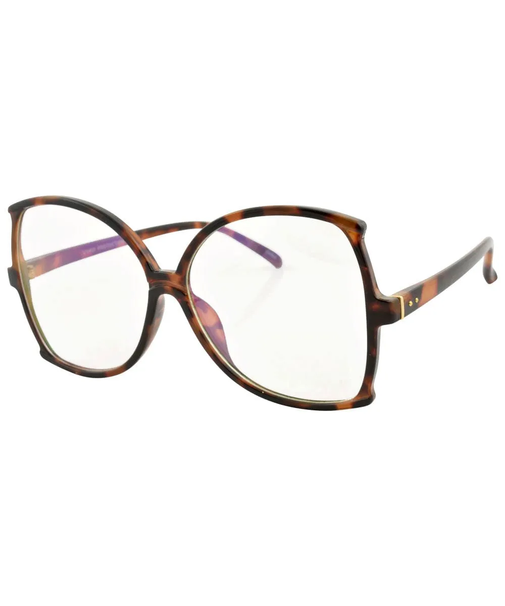 FANTASIZE Tortoise Clear Glasses sold by Giant Vintage product image thumbnail 3