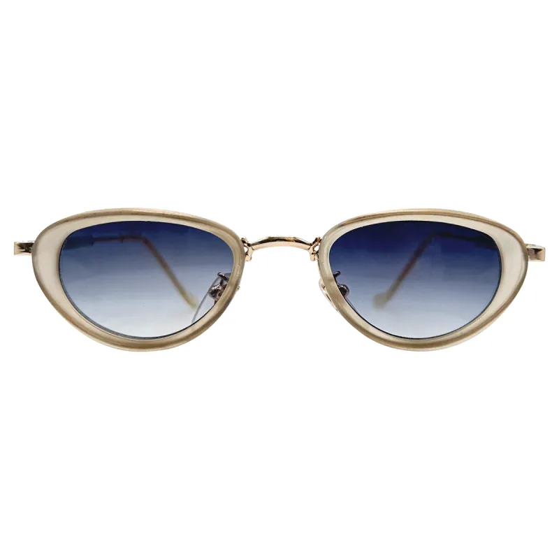 WILDE Oval Frost/Smoke Sunglasses | Small Fit sold by Giant Vintage