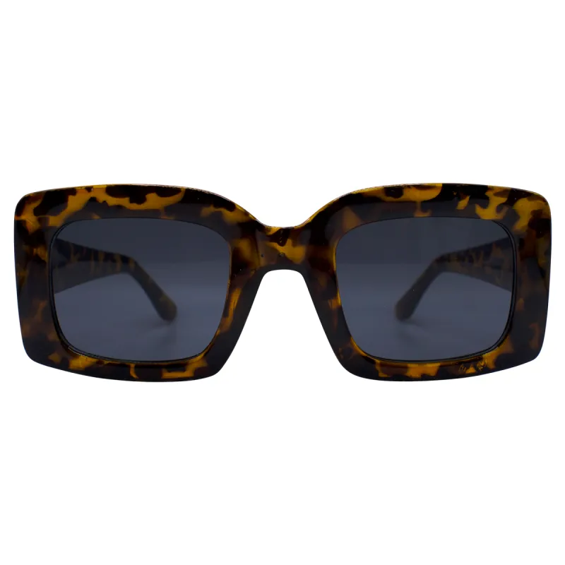 QUANTUM Tortoise Square Sunglasses sold by Giant Vintage