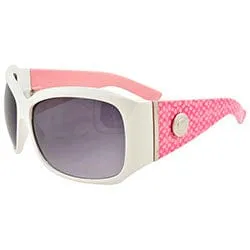 SQUISH White/Pink Oversized Sunglasses sold by Giant Vintage