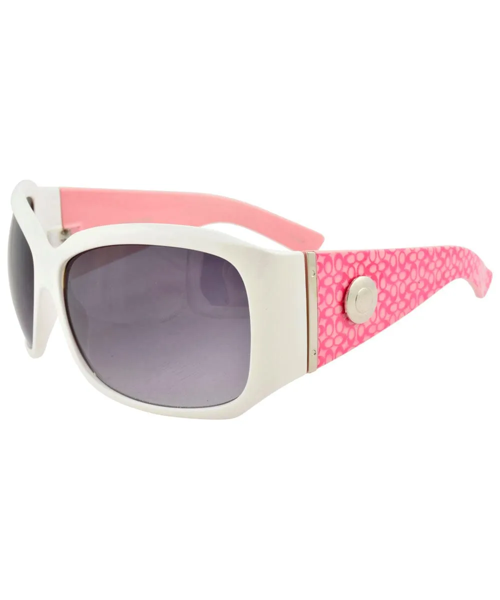 SQUISH White/Pink Oversized Sunglasses sold by Giant Vintage product image thumbnail 3