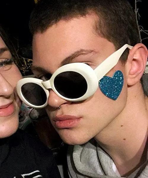 HEAVEN Ivory Indie Oval 90s Sunglasses sold by Giant Vintage product image thumbnail 4