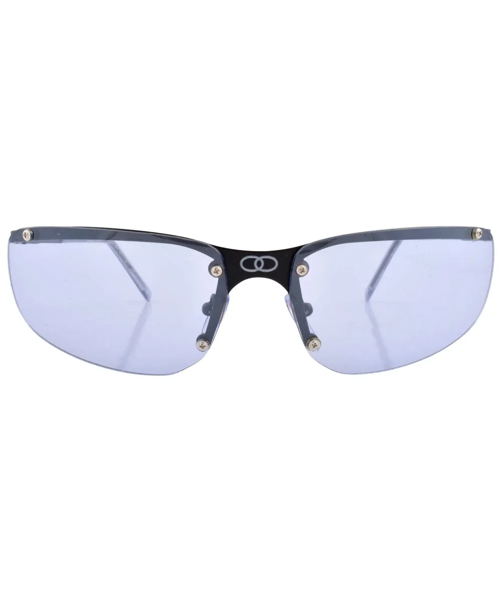 DOUBLE Blue Rimless Sunglasses sold by Giant Vintage product image thumbnail 3