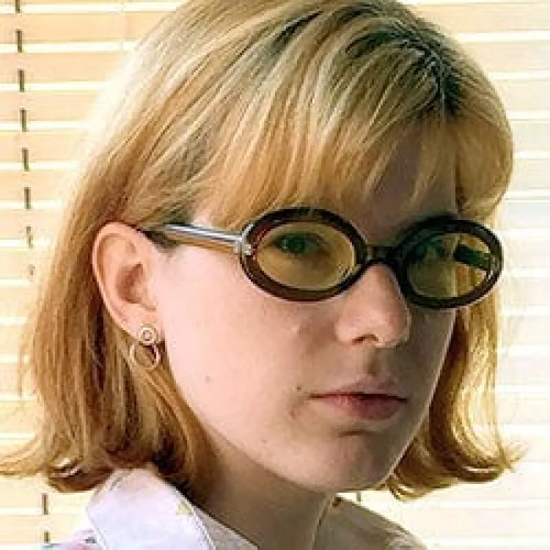 POODLE Amber/Yellow Oval Sunglasses sold by Giant Vintage