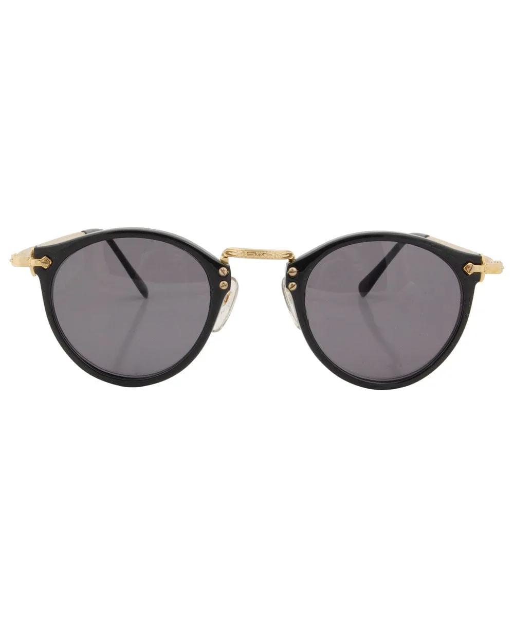COURT Black/Gold Classic Sunglasses sold by Giant Vintage product image thumbnail 3