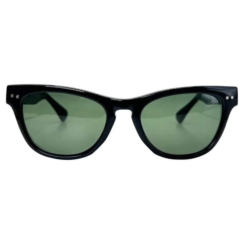 MILDRED Black/G15 Cat-Eye Sunglasses sold by Giant Vintage