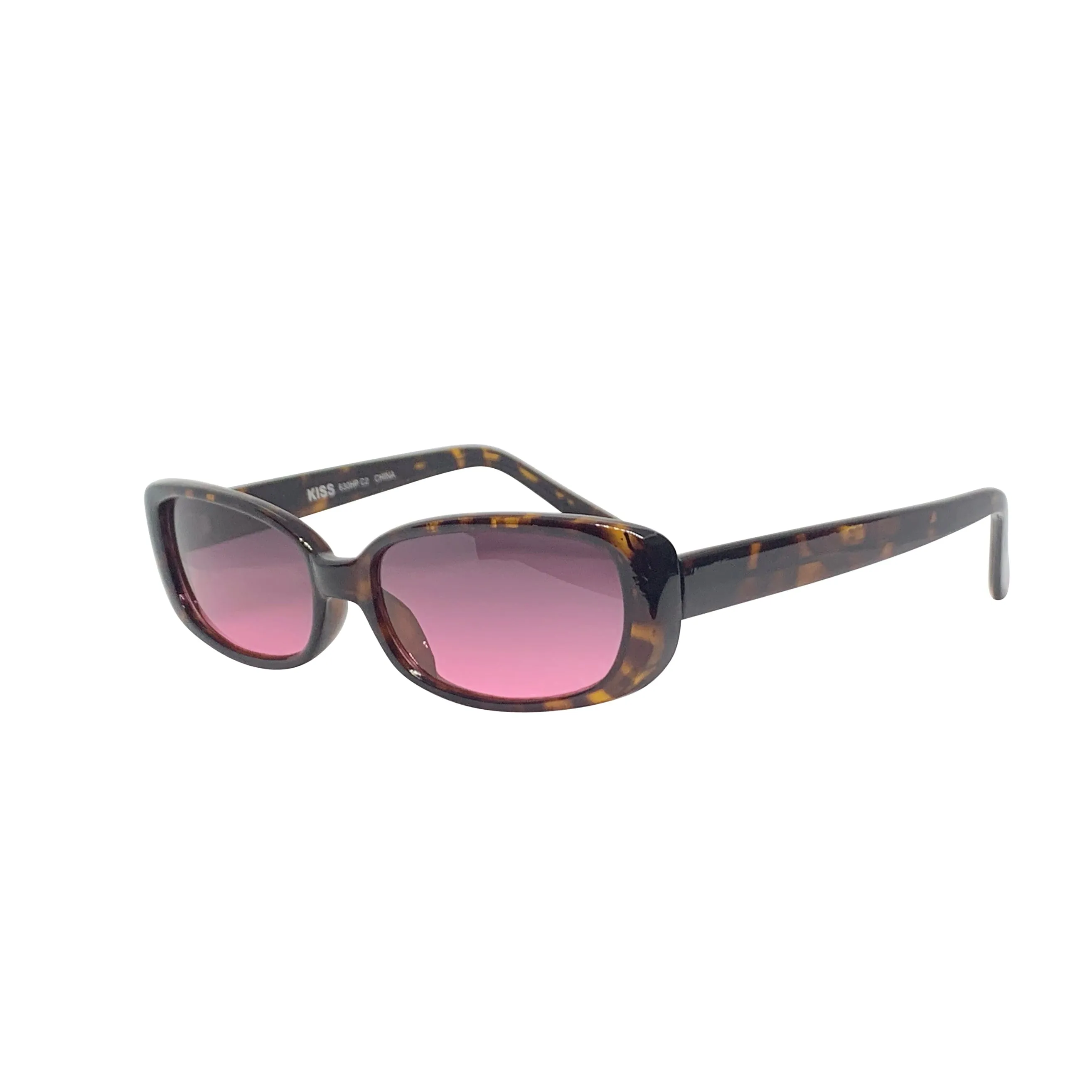 BUGGIN’ Tortoise and Pink 90s Square Sunnies sold by Giant Vintage product image thumbnail 2