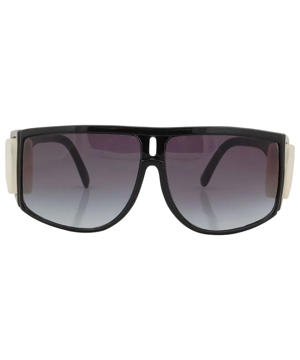 EASY Black Shield Sunglasses sold by Giant Vintage product image thumbnail 2