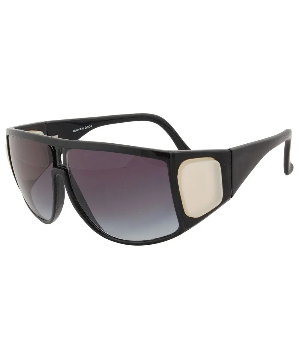 EASY Black Shield Sunglasses sold by Giant Vintage product image thumbnail 3