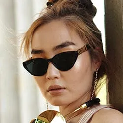 VOOCHIE Black Cat-Eye Sunglasses sold by Giant Vintage