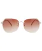 FLIT Brown Rimless Sunglasses sold by Giant Vintage