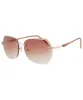 FLIT Brown Rimless Sunglasses sold by Giant Vintage