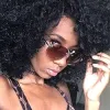FLIT Brown Rimless Sunglasses sold by Giant Vintage