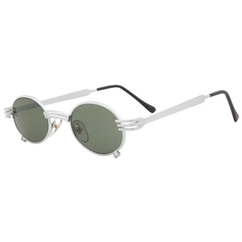 FORKED Silver Oval Steampunk Sunglasses sold by Giant Vintage